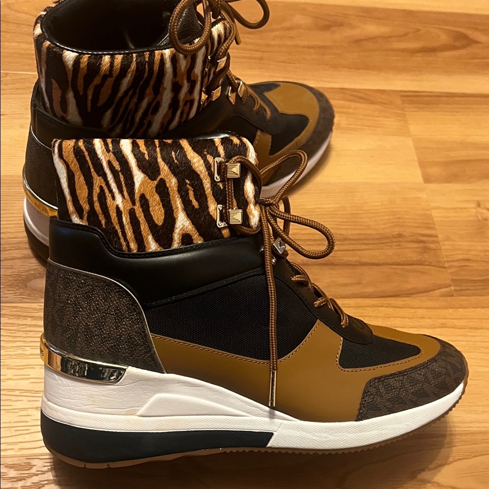 Michael Kors Leopard Print Ankle Boots